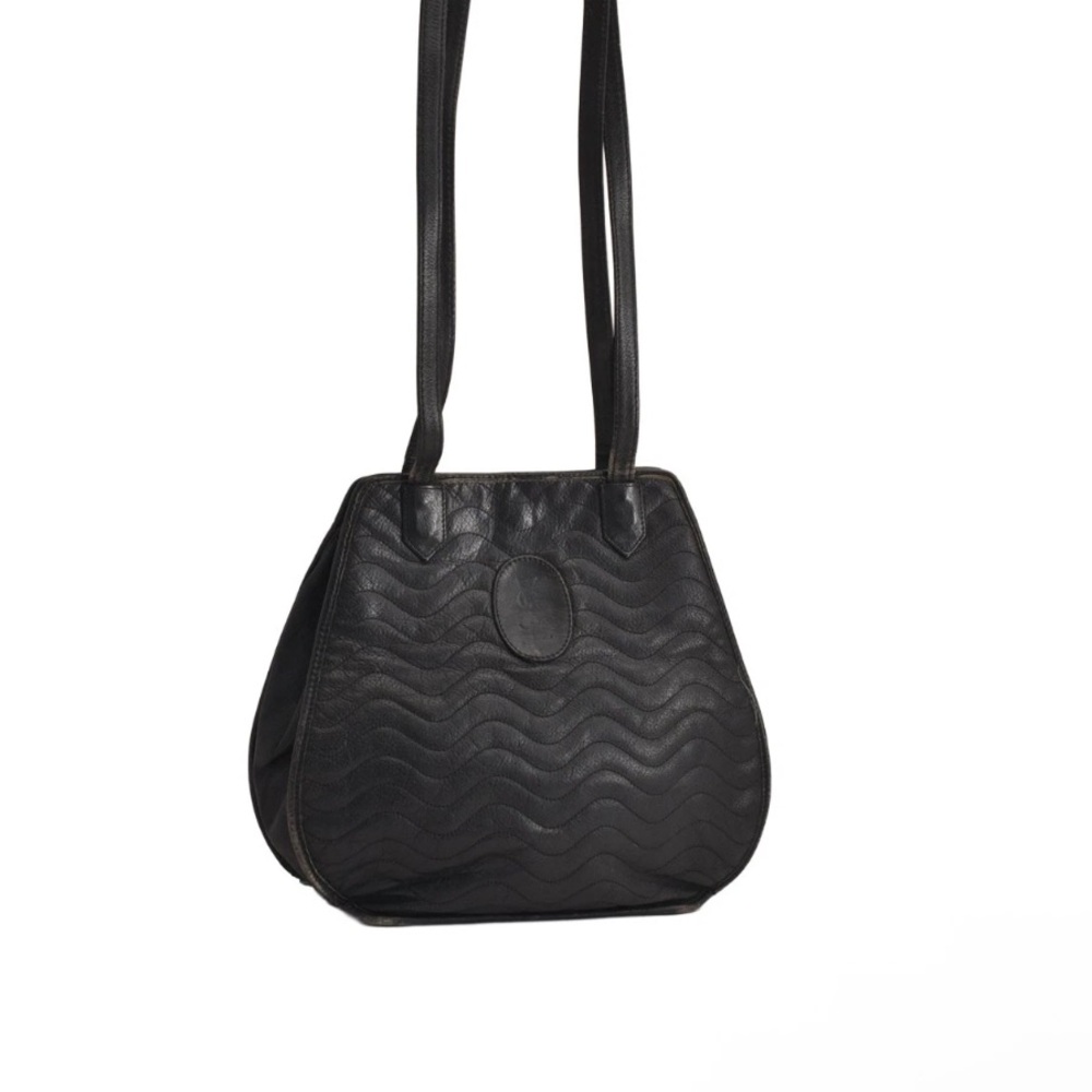 Yves Saint Laurent YSL Black Leather Vintage Shoulder Bag